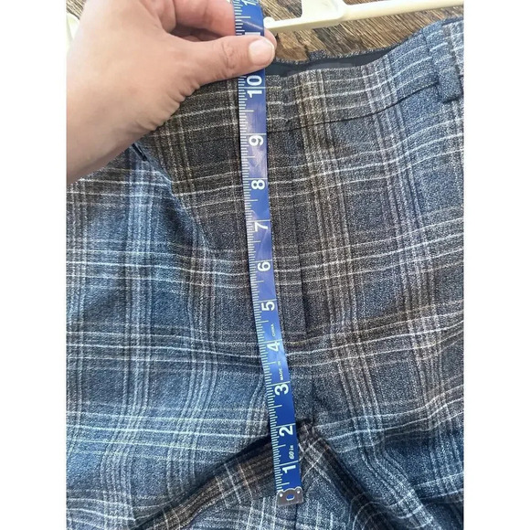 Theory Womens Slim Cropped Pant in Plaid Wool Size 8 1087 - Picture 9 of 11